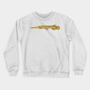 Alligator garfish cartoon illustration Crewneck Sweatshirt